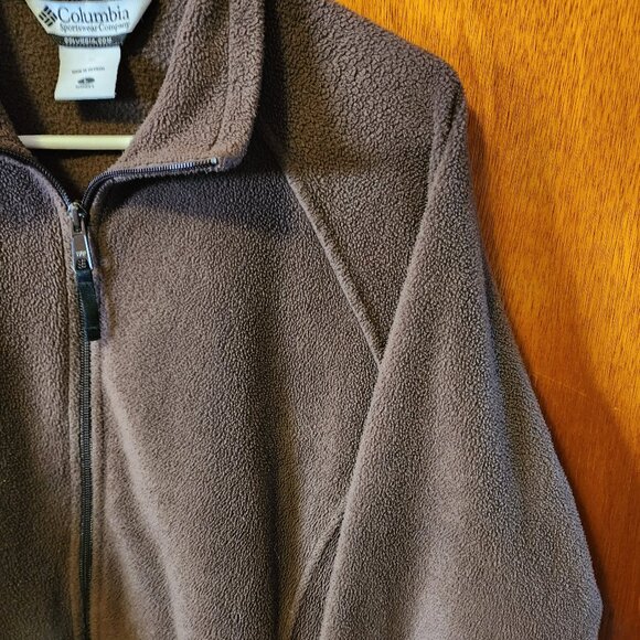 Women's Large Columbia Sportswear Brown Full Zip Fleece Jacket - Picture 4 of 10